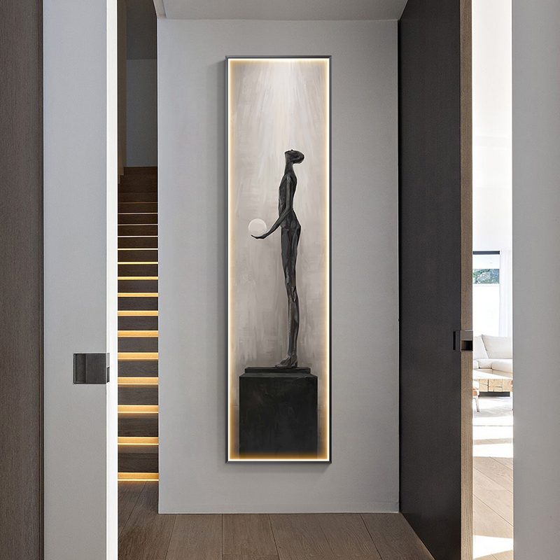 現代抽象アートインテリア絵画LEDウォールハンギングランプ、 - Foyer Lighting Wall Decor のレビューと価格