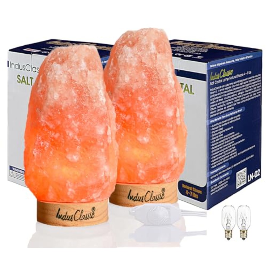 LN-02 2個セット 天然ヒマラヤピンククリスタル岩塩ラン - Himalayan Salt Lamp のレビューと価格