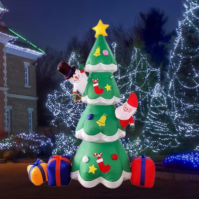 7フィートのクリスマスツリーインフレータブル装飾おもちゃ雪だ - Decor Lighting Uk のレビューと価格