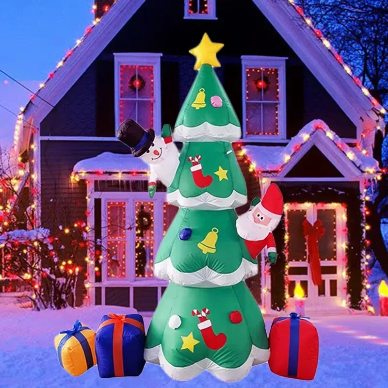 7フィートのクリスマスツリーインフレータブル装飾おもちゃ雪だ - Decor Lighting Uk のレビューと価格