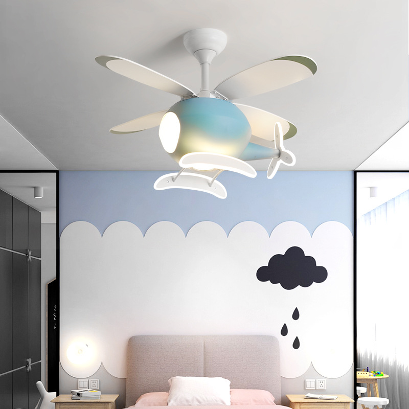 現代のクリエイティブ漫画飛行機ファンライトシンプルな装飾 L - Decor Lighting Ceiling Fans のレビューと価格