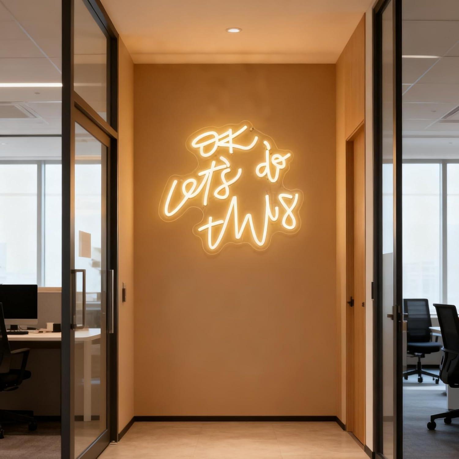 OK、さあ始めましょう。ネオンサインモチベーションを高めるU - Ok Lighting Decor のレビューと価格