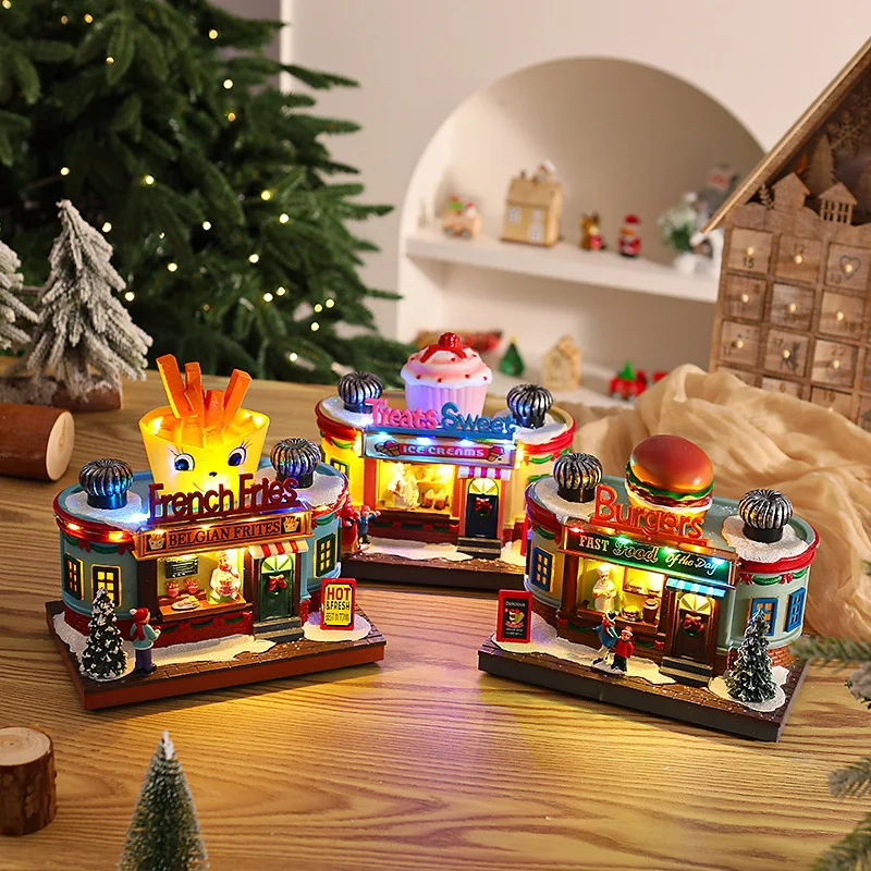 クリスマスライトアップミュージックボックスデコレーション樹脂 - Lighting Decoration Ideas For Home のレビューと価格
