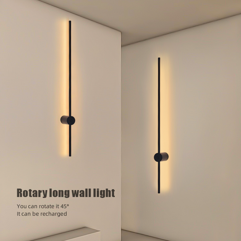 モダンな充電式LEDウォールスコンスランプ、ブラックアルミニ - Lighting Decor Room のレビューと価格