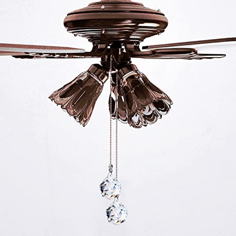 4 個のファンプルチェーン延長装飾クリスタル装飾品クリアプリ - Decor Lighting Ceiling Fans のレビューと価格