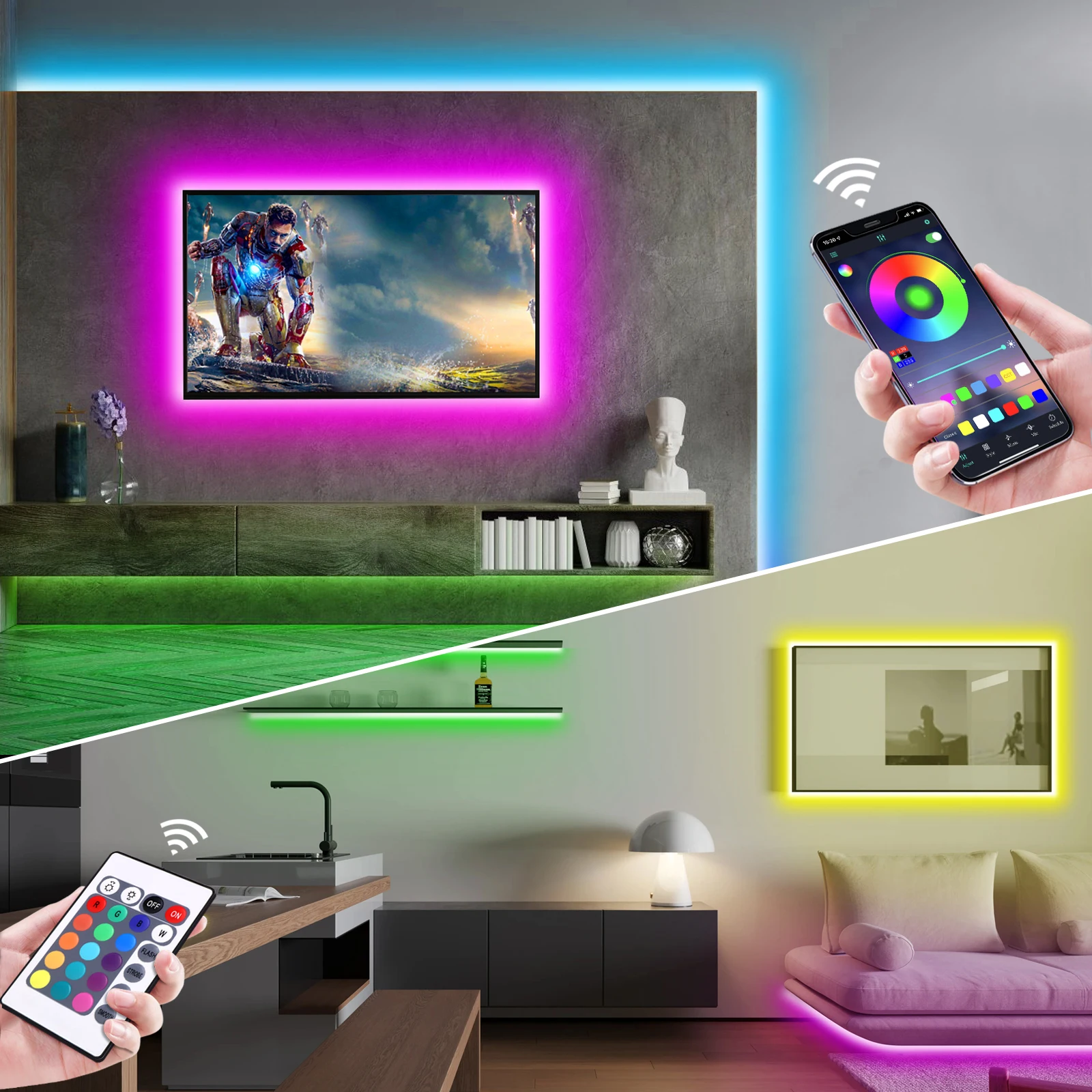 1-5m RGB LEDネオンストリップライト 5V USB - Lighting Decor Ideas のレビューと価格